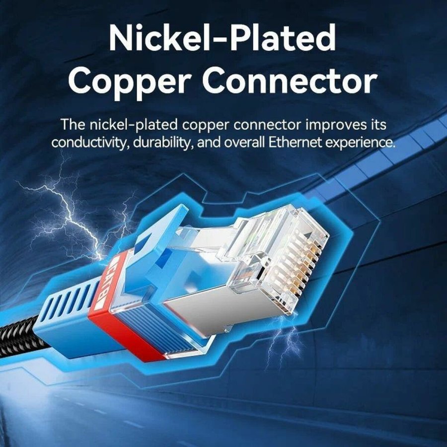 S/FTP kategori 8 stift netvrkskabel Vention IKJBF Sort #3