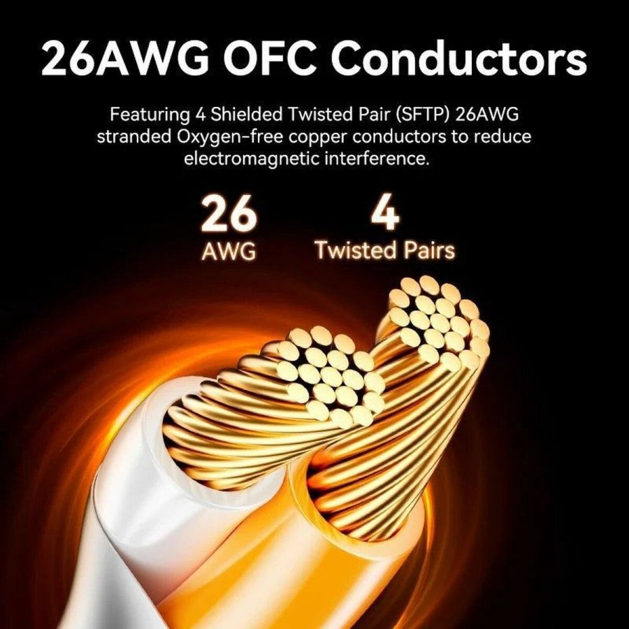 S/FTP kategori 8 stift netvrkskabel Vention IKJBF Sort #5