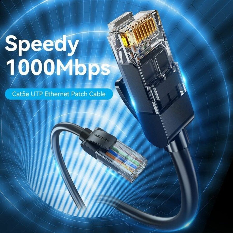 UTP kategori 5 stift netvrkskabel Vention IABBQ Sort 20 m #2
