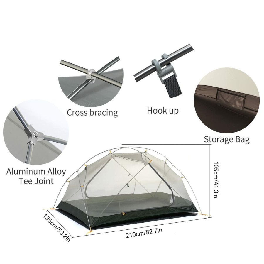 Telt Naturehike 2381600017851 Gr Monochrome 2 personer #5