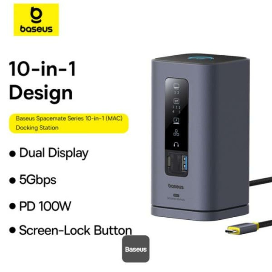 USB Hub Baseus B00568102813-00 S�lvfarvet #2