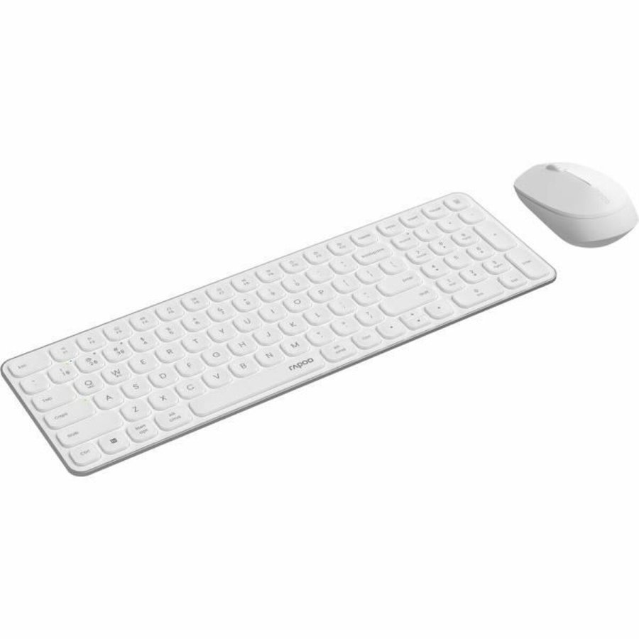 Tastatur og mus Rapoo 9310M Hvid AZERTY #2