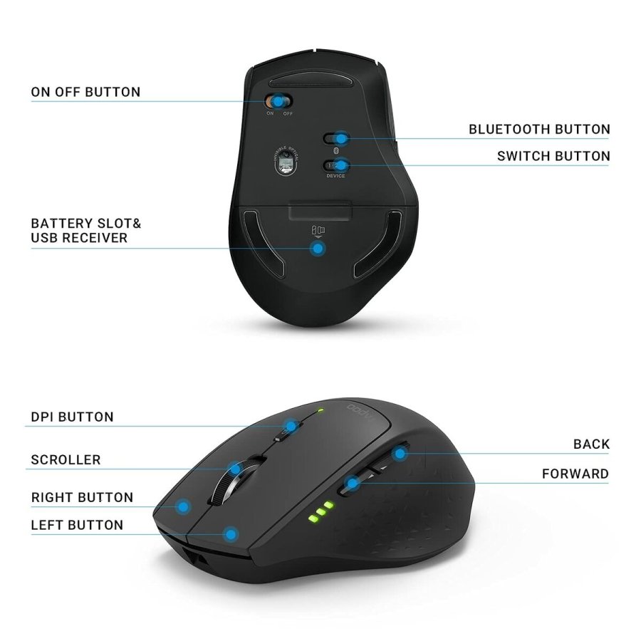 Mus Rapoo Sort Gr�n 1600 dpi #7