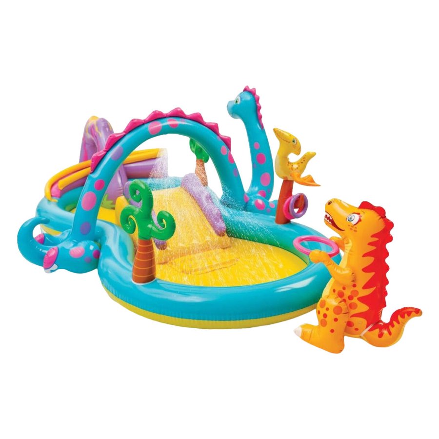 Oppustelig Pool til Brn Intex   Dinosaurer Legeplads 302 x 112 x 229 cm 280 L #4