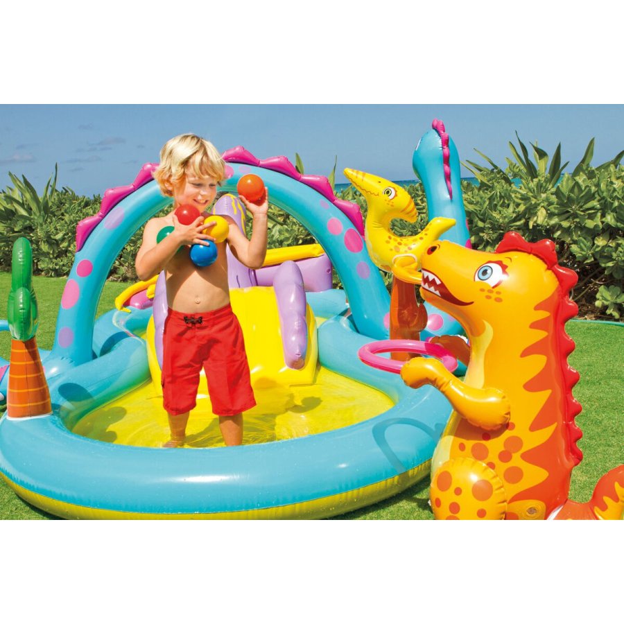 Oppustelig Pool til Brn Intex   Dinosaurer Legeplads 302 x 112 x 229 cm 280 L #5