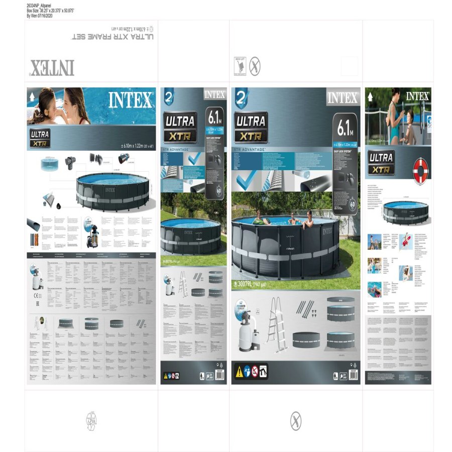 Pool Aftageligt Intex 26334 610 x 122 x 610 cm #43