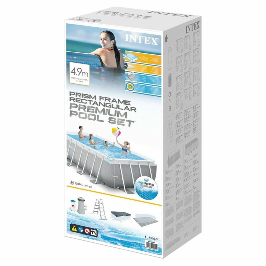 Pool Aftageligt Intex Prism Frame 10.874 l Gr 488 x 244 x 107 cm #6