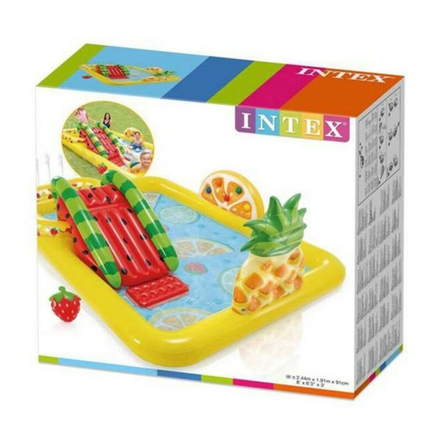Oppustelig Pool til Brn Intex 57158NP Frugter 244 x 191 x 91 cm Legeplads #3
