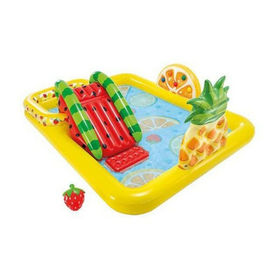 Oppustelig Pool til Brn Intex 57158NP Frugter 244 x 191 x 91 cm Legeplads #1