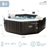 Oppustelige Spa Intex 201 x 71 x 201 cm 795 L #29