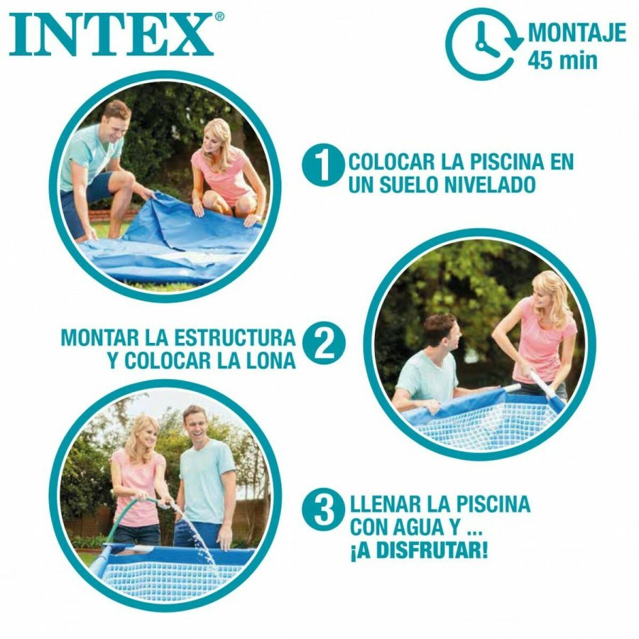 Pool Aftageligt Intex 8.418 l Rektangulr 400 x 200 x 122 cm #6