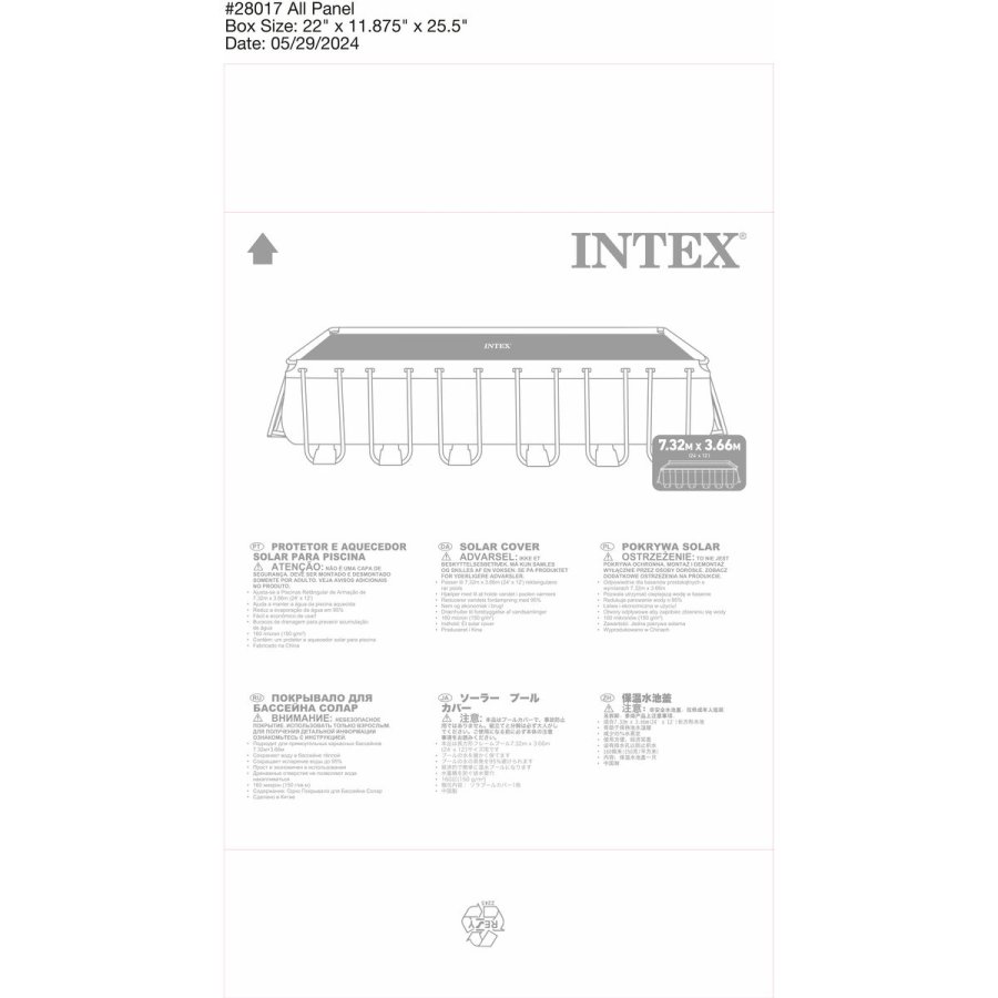 Swimmingpool Cover Intex 28017 Solar 732 x 366 cm #2