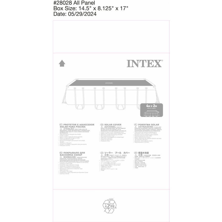 Swimmingpool Cover Intex 28028 400 x 200 cm Solar Rektangulr #2