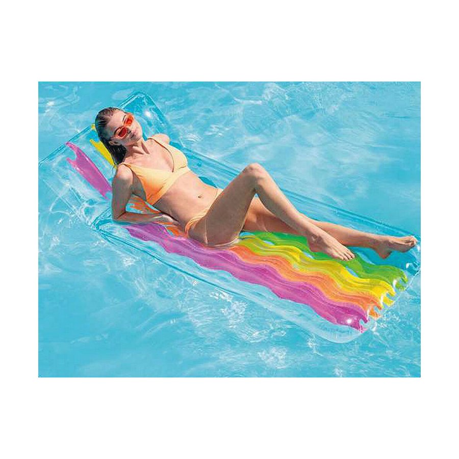 Luftmadras Intex Gennemsigtig Regnbue PVC (203 x 84 cm) #1