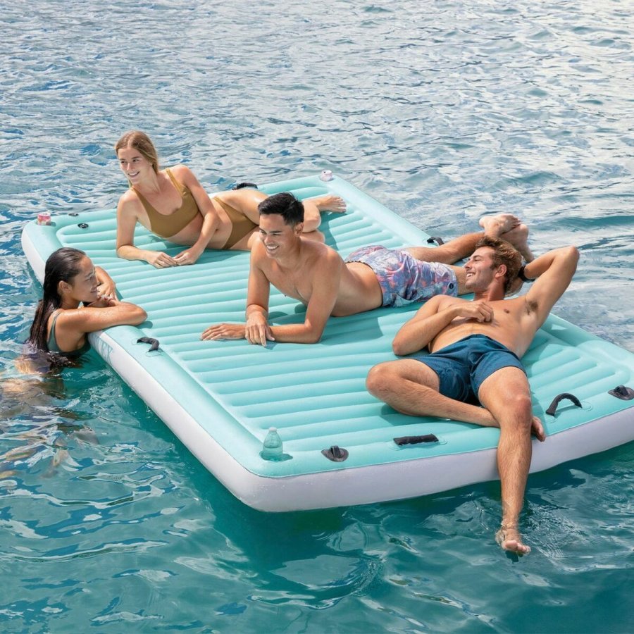 Luftmadras Intex Water Lounge 310 x 183 cm Hvid Turkisbl #2