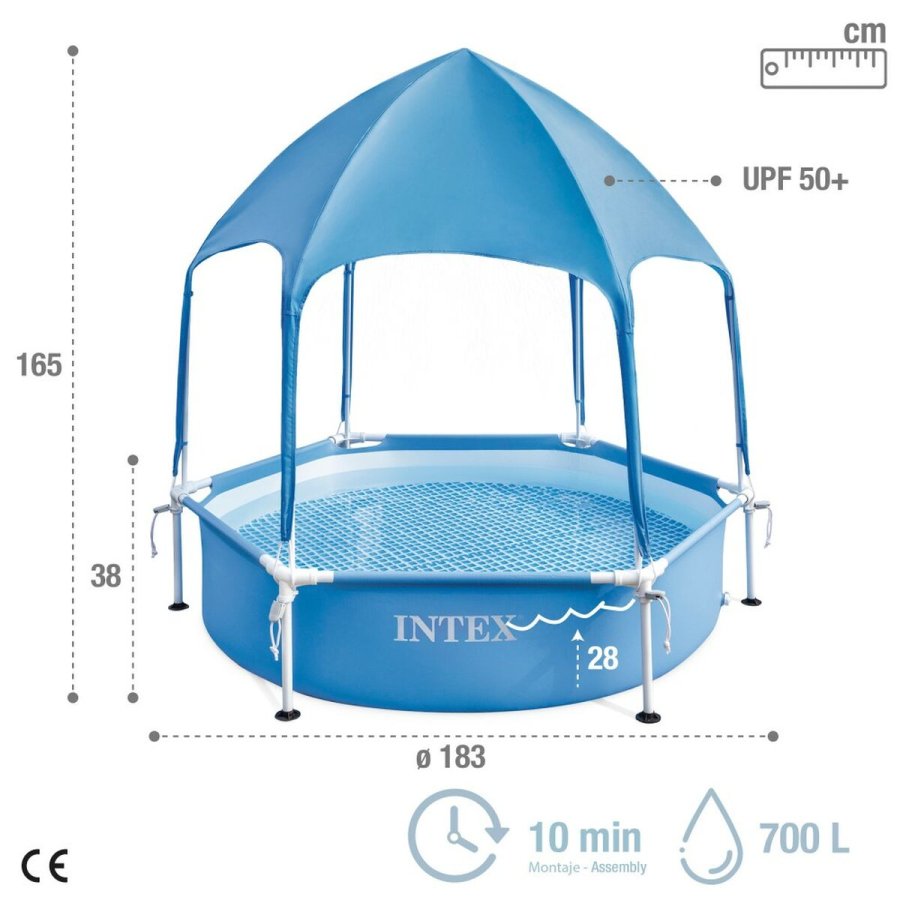Pool Aftageligt Intex 183 x 38 x 183 cm #9