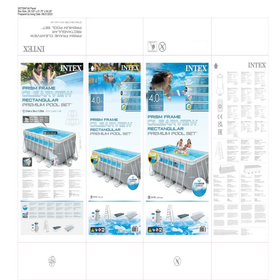 Pool Aftageligt Intex 400 x 122 x 200 cm #16