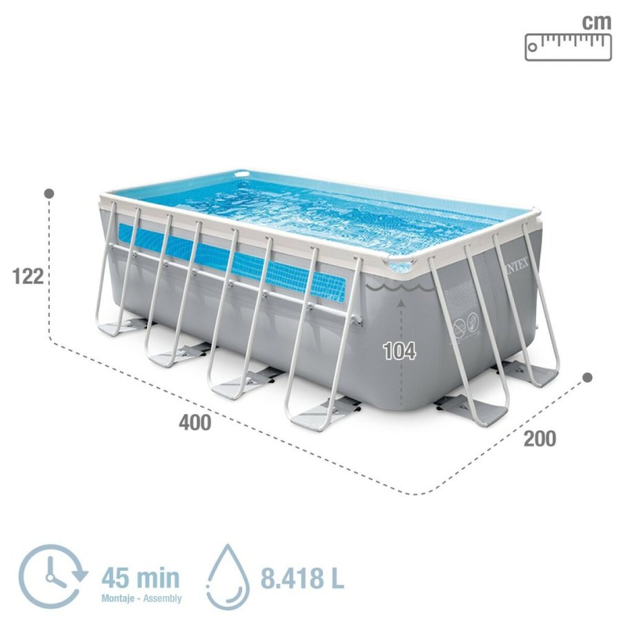 Pool Aftageligt Intex 400 x 122 x 200 cm #10