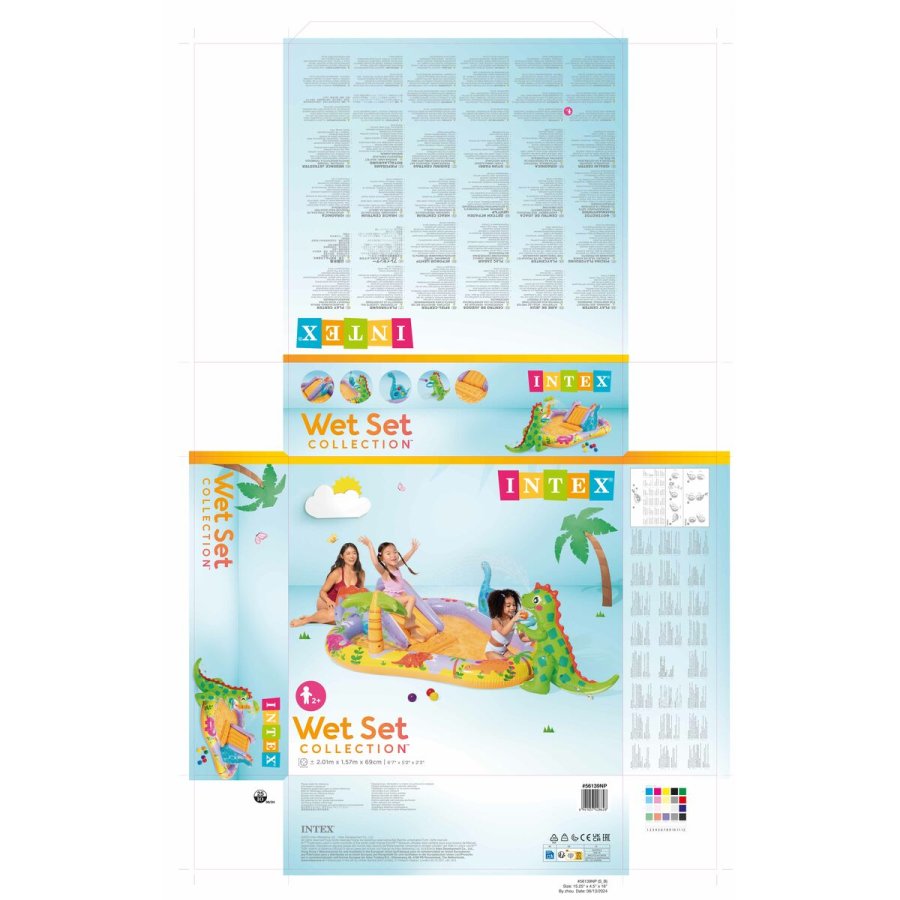 Oppustelig Pool til Brn Intex Dino Park 201 x 157 x 69 cm #2