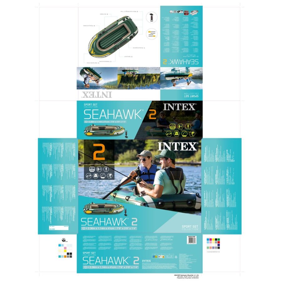 Oppusteligt Skib Intex Seahawk 2 Grn 236 x 41 x 114 cm #7