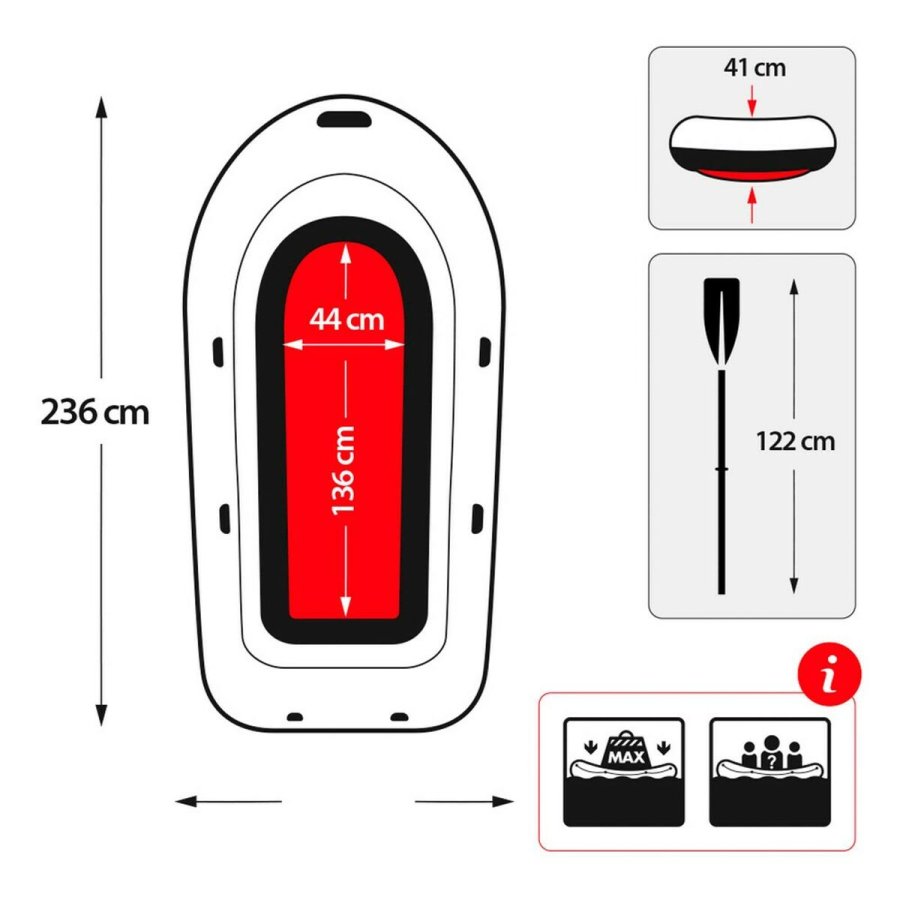 Oppusteligt Skib Intex Seahawk 2 Grn 236 x 41 x 114 cm #4