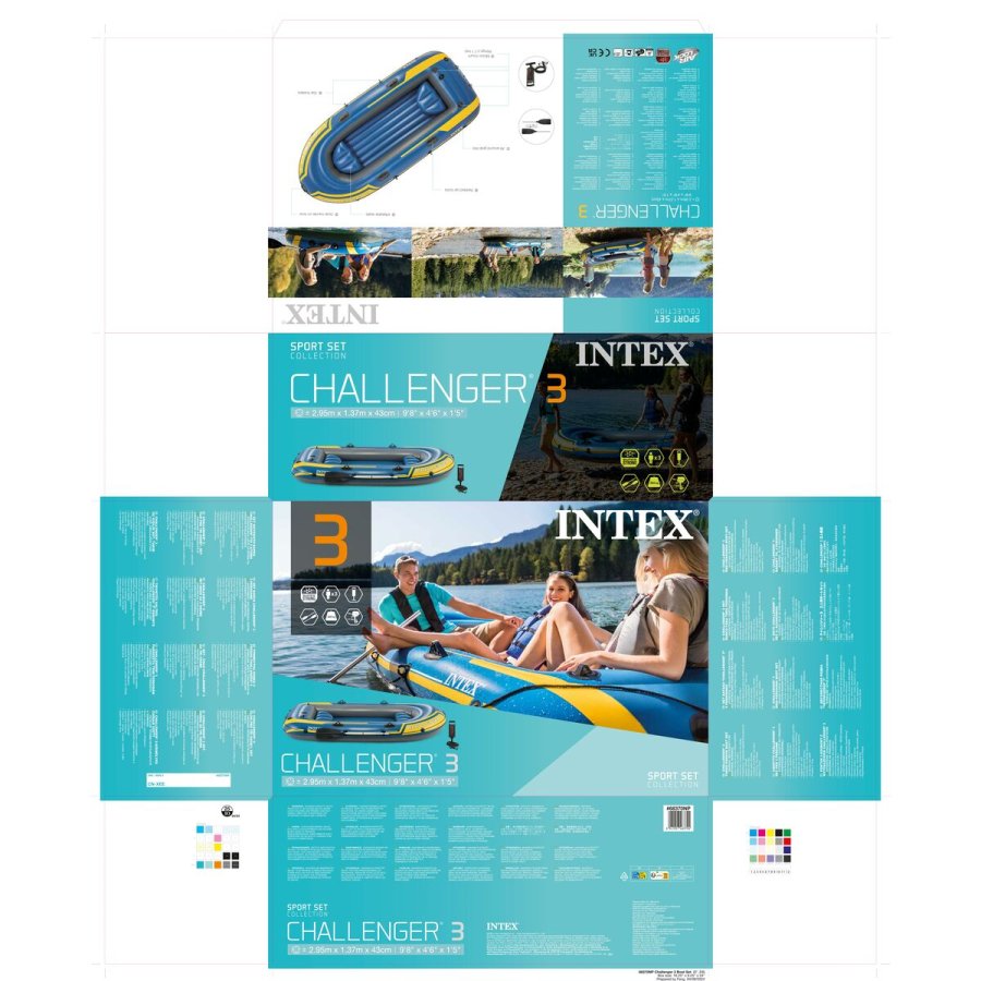 Oppusteligt Skib Intex Challenger 3 295 x 43 x 137 cm #2
