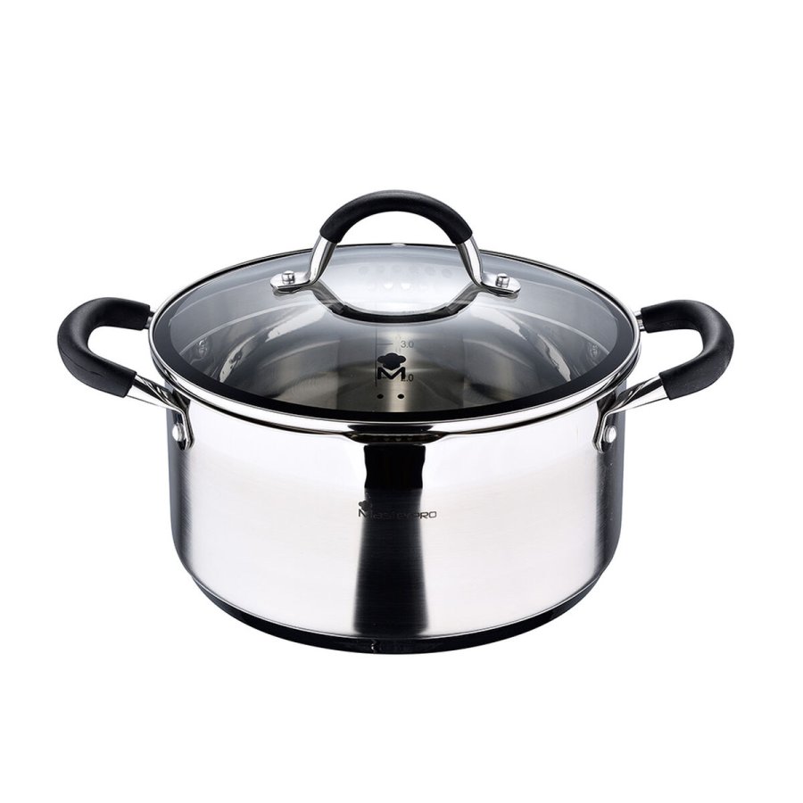Gryde Med Lg Masterpro foodies bgmp-1502-bk Rustfrit stl (5 L) 24 x 12 cm #1