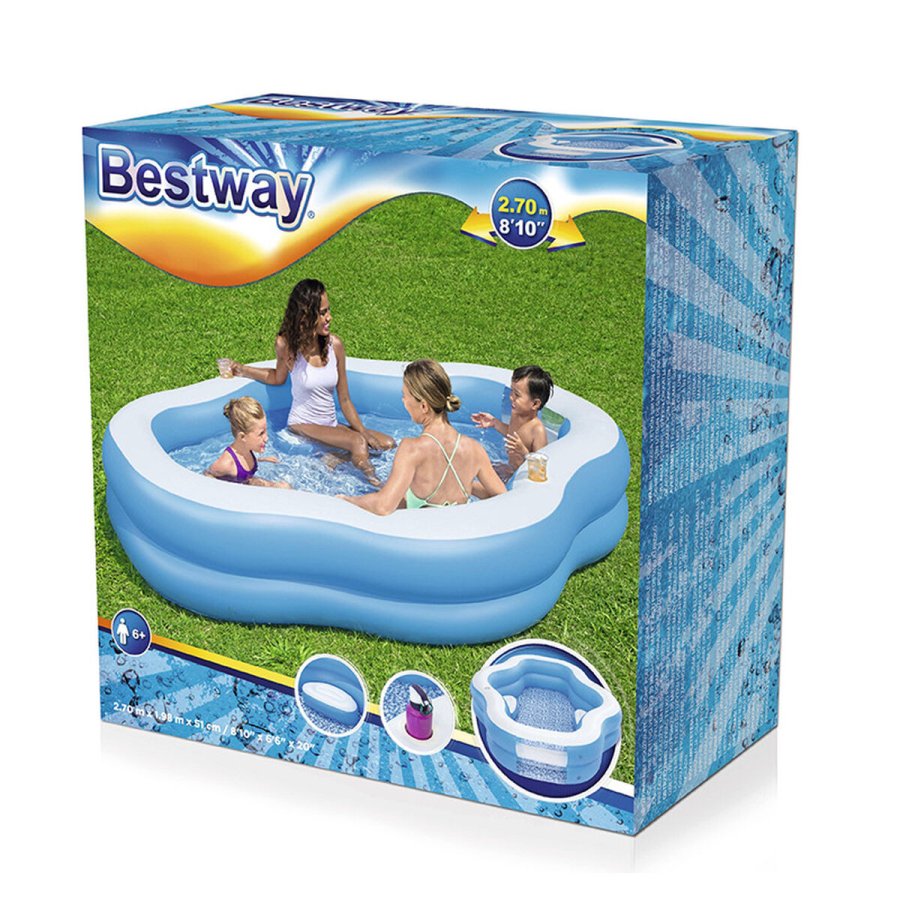 Oppustelig Pool Bestway Multifarvet 270 x 198 x 51 cm #2