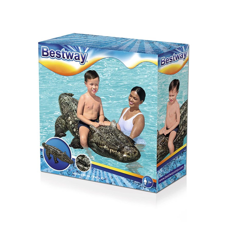 Oppustelig Figur til Pool Bestway Krokodrille 193 x 94 cm 78 x 184 x 38 cm #2