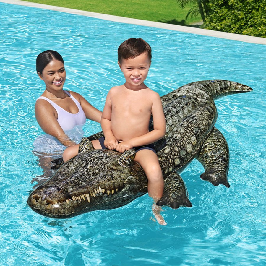 Oppustelig Figur til Pool Bestway Krokodrille 193 x 94 cm 78 x 184 x 38 cm #3