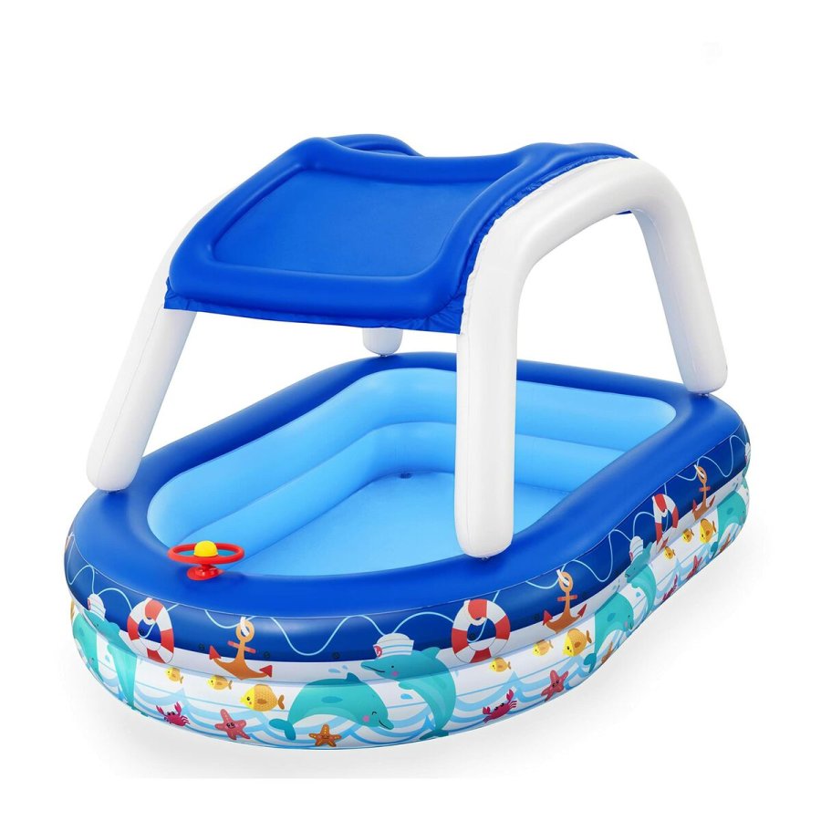 Oppustelig Pool til Brn Bestway Multifarvet 213 x 155 x 132 cm 175 x 262 x 51 cm Skib #5