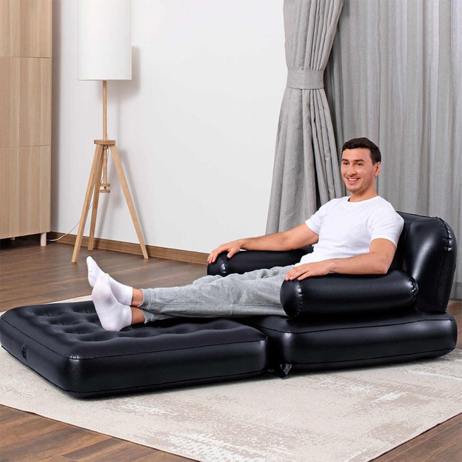 Oppustelige lnestol Bestway 191 x 38 x 25 cm Sort #3