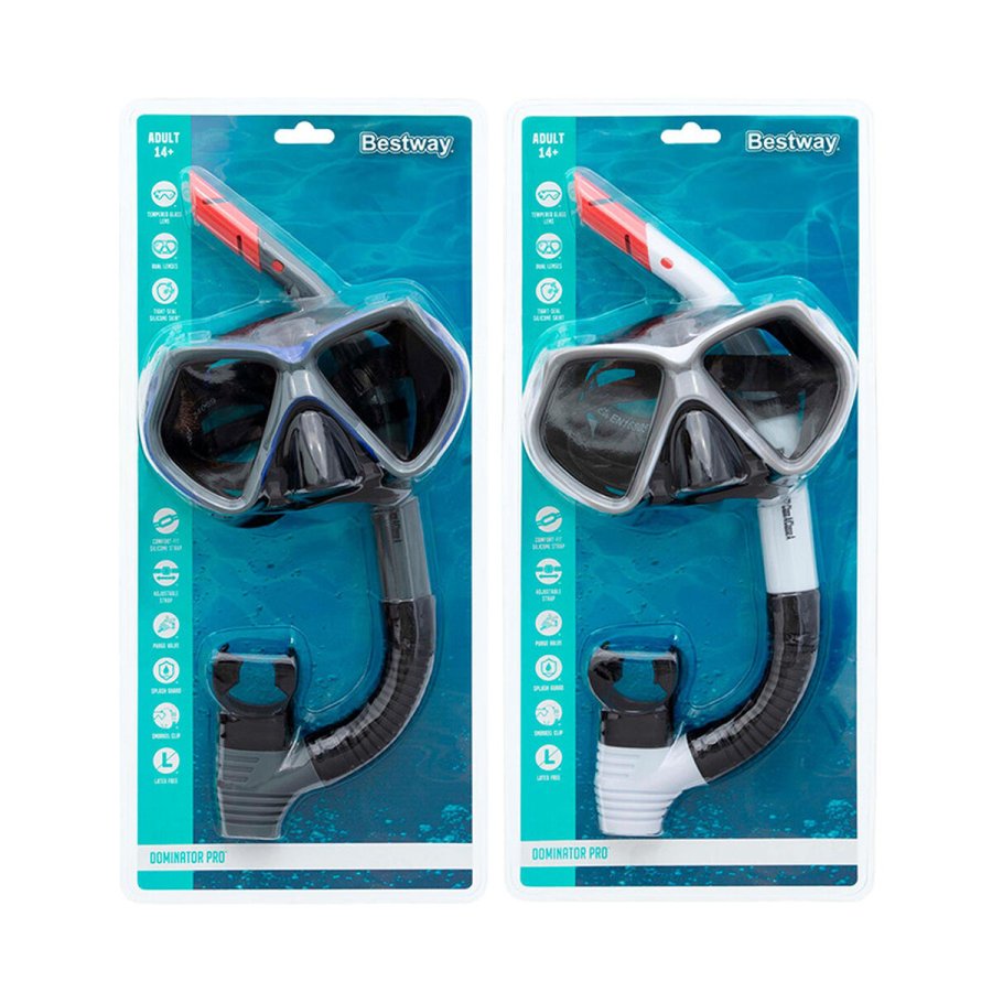 Snorkel beskyttelsesbriller og rr Bestway Hvid Gr Voksen (1 enheder) #4
