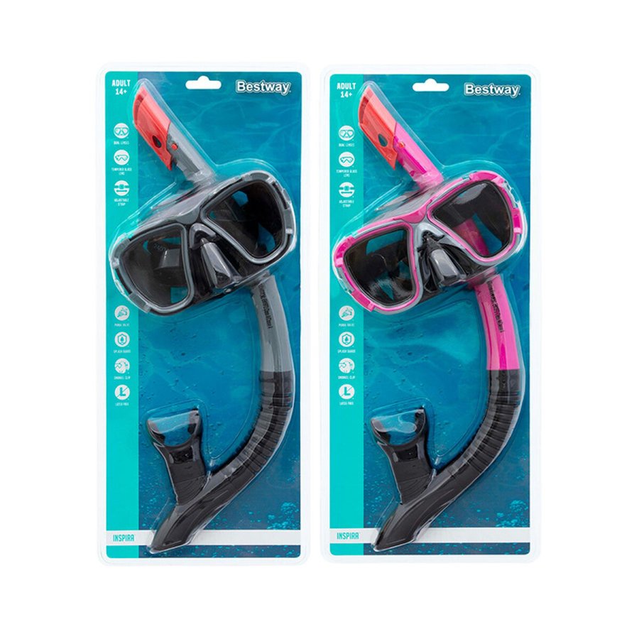 Snorkel beskyttelsesbriller og rr Bestway Gr Pink Voksen (1 enheder) #4