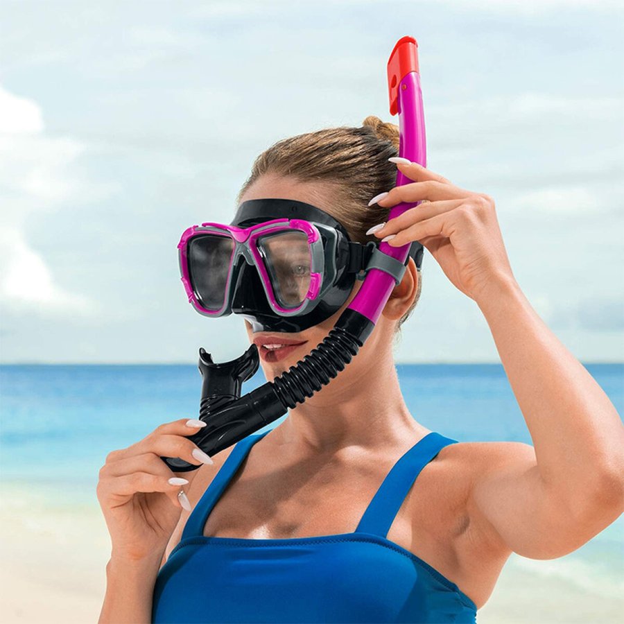 Snorkel beskyttelsesbriller og rr Bestway Gr Pink Voksen (1 enheder) #6