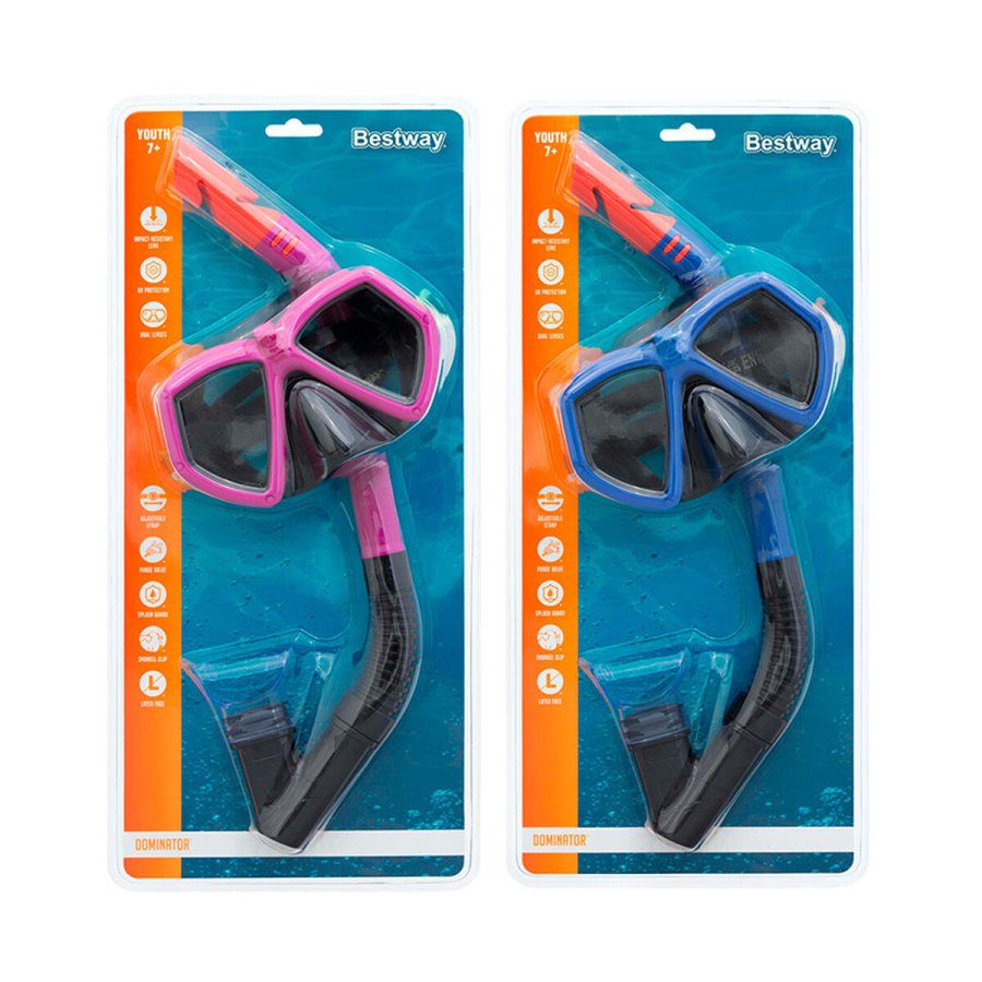 Snorkel beskyttelsesbriller og rr til brn Bestway Bl Fuchsia (1 enheder) #4