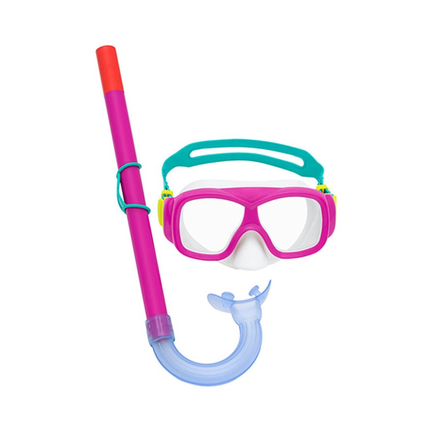 Snorkel beskyttelsesbriller og rr til brn Bestway Grn Pink (1 enheder) #3