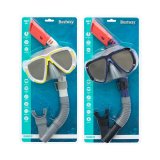 Snorkel beskyttelsesbriller og rr Bestway Hvid Mrkebl Voksen (1 enheder) #4
