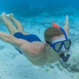 Snorkel beskyttelsesbriller og rr Bestway Hvid Mrkebl Voksen (1 enheder) #6