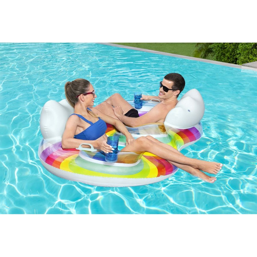 Oppusteligt hjul Bestway Regnbue 186 x 116 cm #7