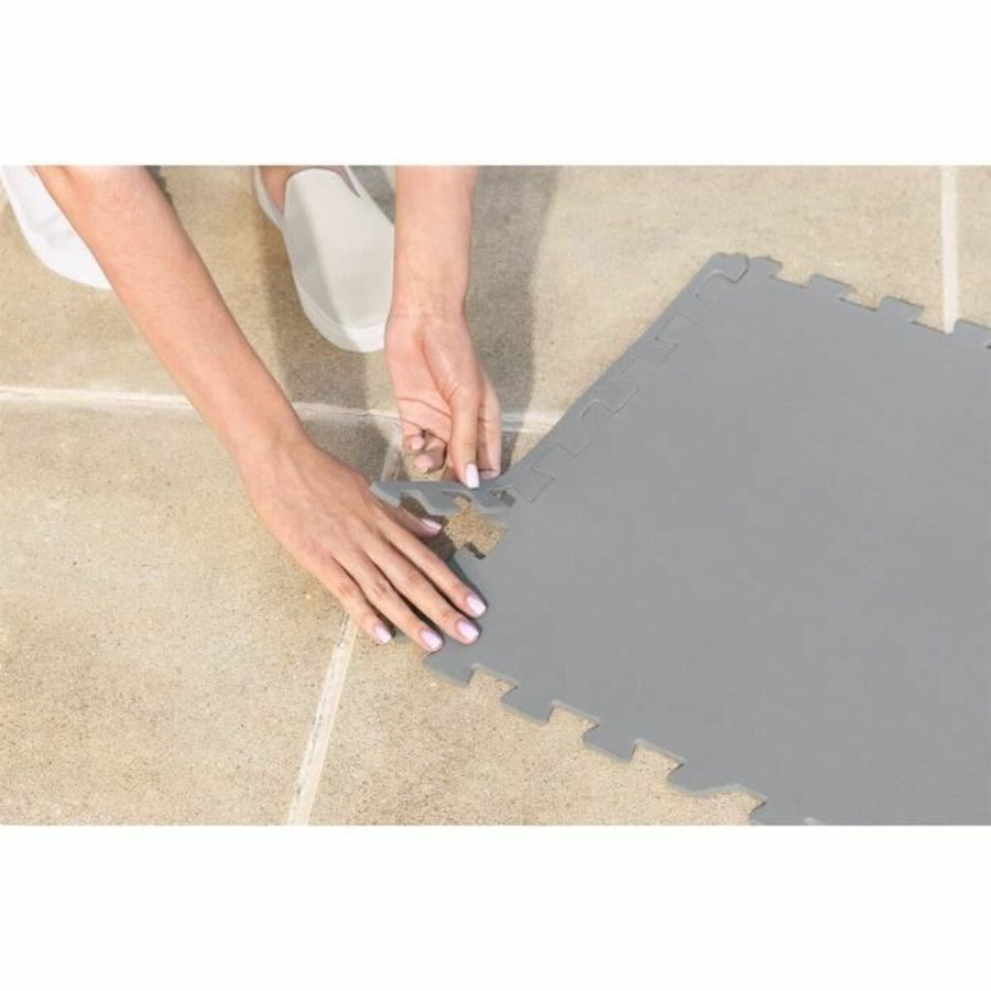Beskyttelsesgulv til nedbrydelige bassiner Bestway Lay-Z-Spa 196 x 196 cm Gr� Polyetylen #6