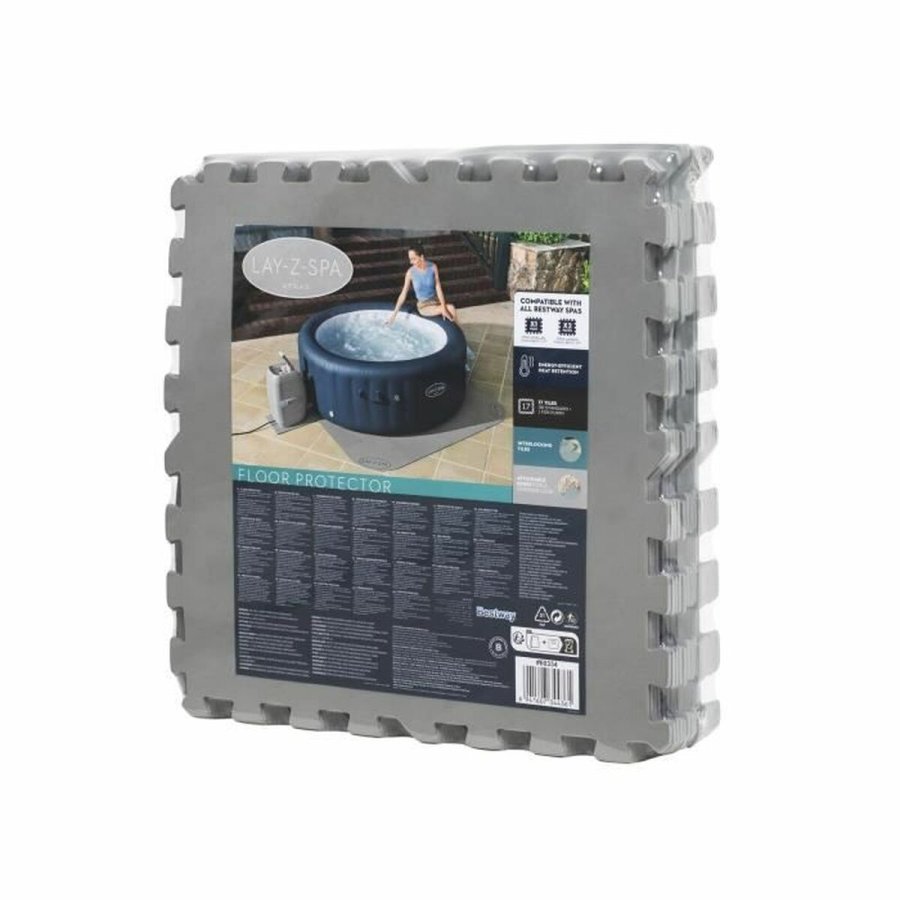 Beskyttelsesgulv til nedbrydelige bassiner Bestway Lay-Z-Spa 196 x 196 cm Gr� Polyetylen #1