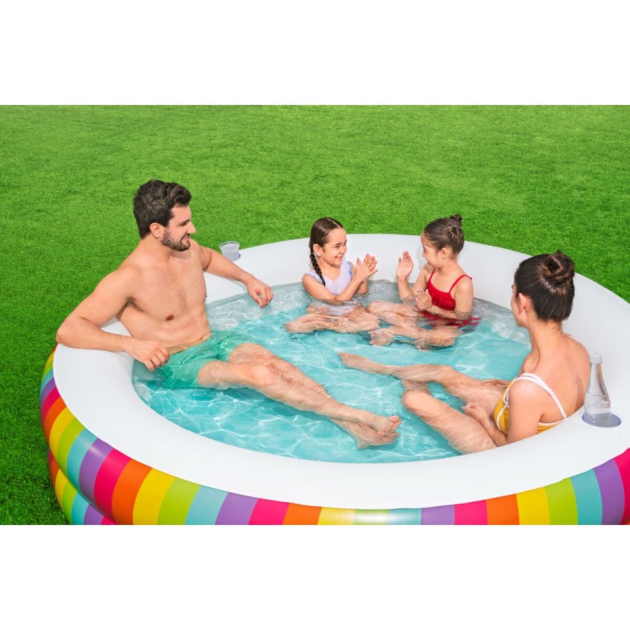 Oppustelig Pool til Brn Bestway Regnbue 206 x 206 x 51 cm #5