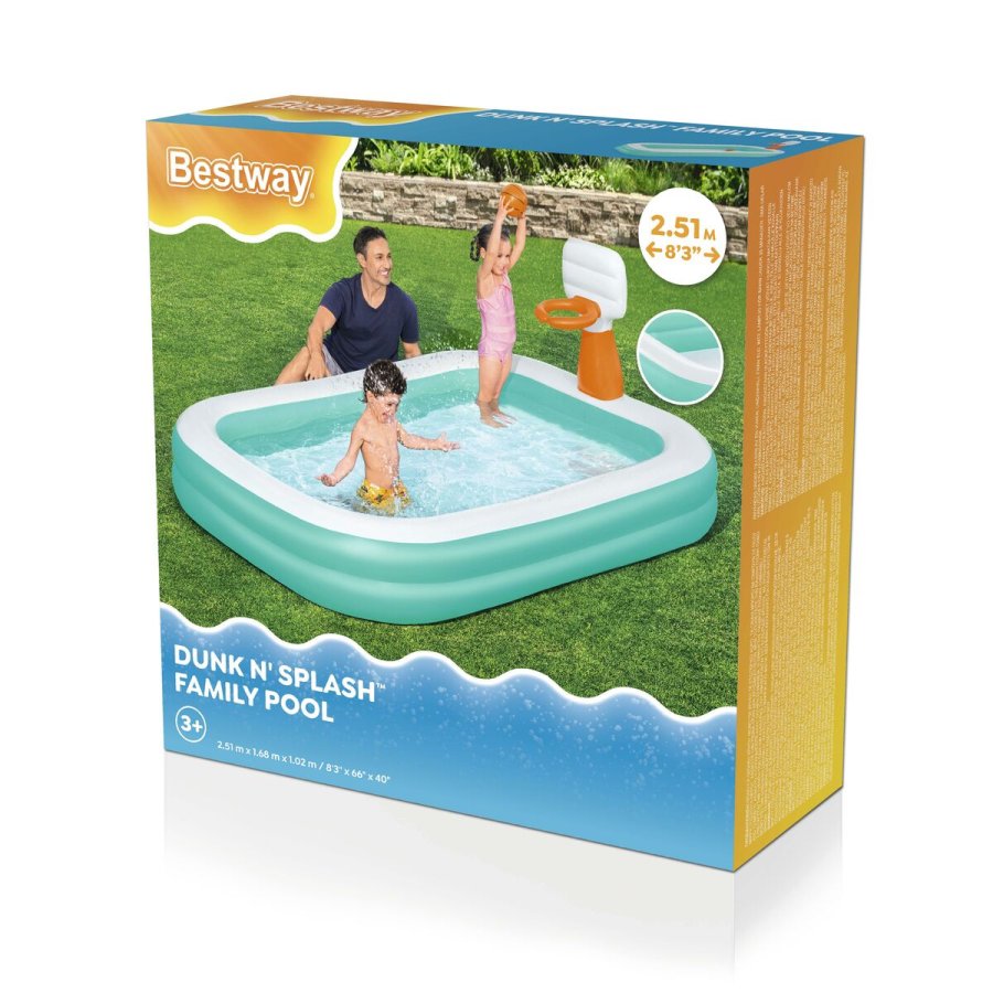 Bestway Oppustelig Brnepool Basket Leg 251x168x102 cm +3 r Have 54445 #3