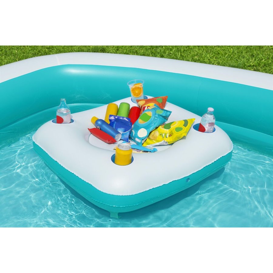 Bestway Oppustelig Brnepool 2 Kamre Familie Flydende Bord 218x218x48 cm +6 r 54446 #4