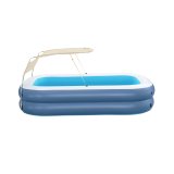 Bestway Oppustelig Pool 2 Kamre Rektangulr med Telt 254x178x140 cm +6 r 54449 #2
