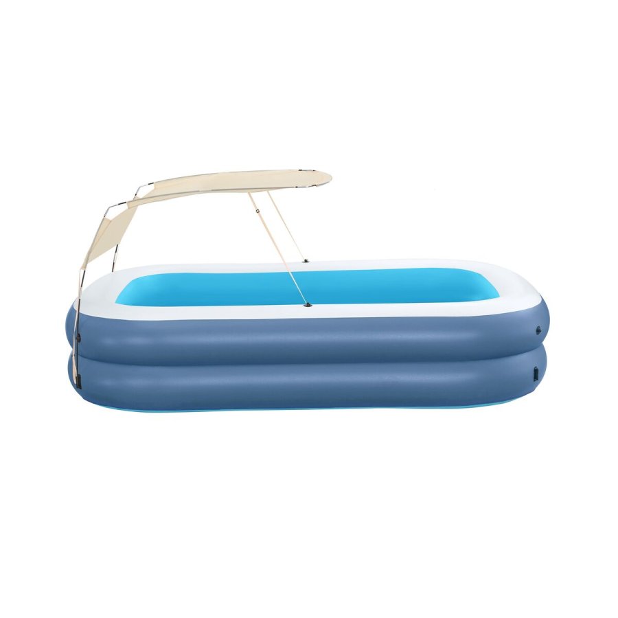 Bestway Oppustelig Pool 2 Kamre Rektangulr med Telt 254x178x140 cm +6 r 54449 #2
