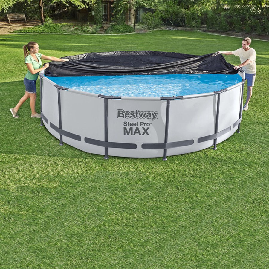 Swimmingpool Cover Bestway Sort  370 cm #3