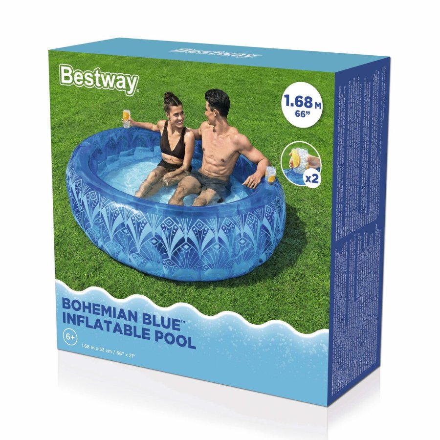 Bestway Oppustelig Pool Extra Strk Bl Bohemisk 168x53 cm +6 r Have 54479 #3
