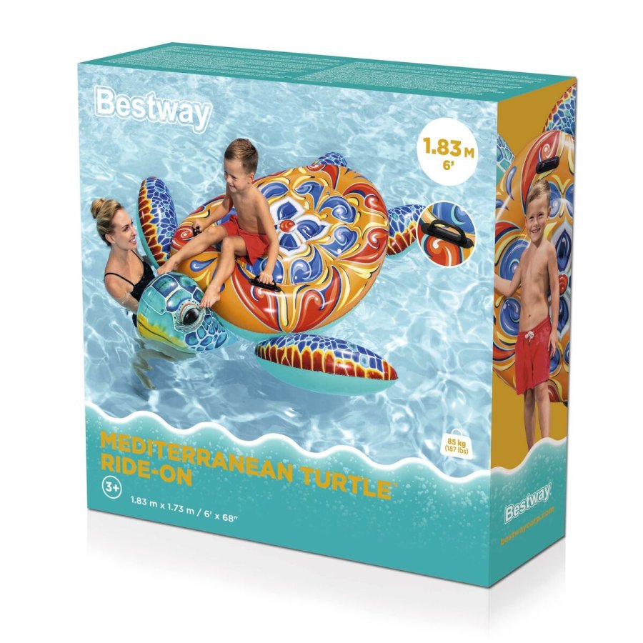 Bestway Oppustelig Skildpadde 183x173 cm +3 r Strand og Pool 41523 #3